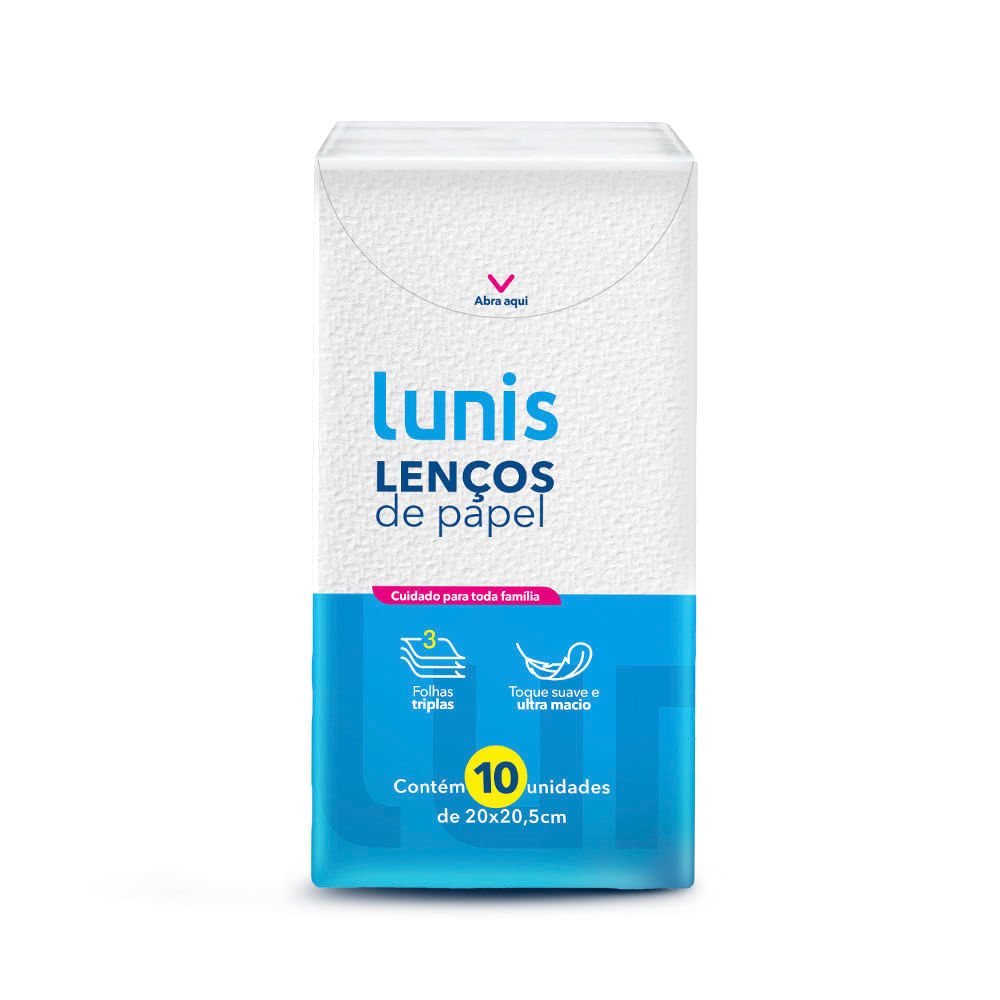Lenco De Papel Lunis Com 10 Unidades