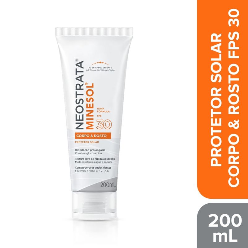 Neostrata Minesol Corpo E Rosto Fps30 200ml