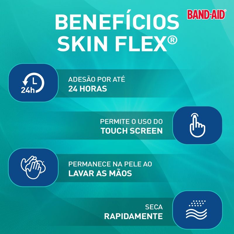 Curativo Band-aid Com 25 Adesivos Skin Flex - precopopular