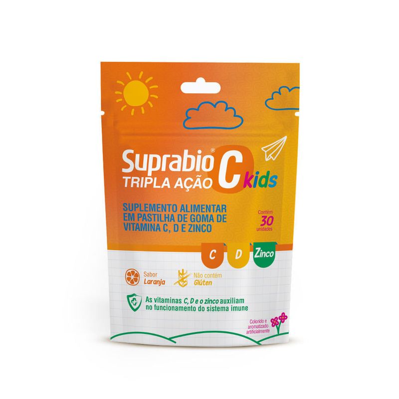 Suplemento Alimentar Suprabio C Tripla Ação Kids 30 Gomas Suplemento Alimentar Suprabio C Tripla Acao Kids 30 Gomas
