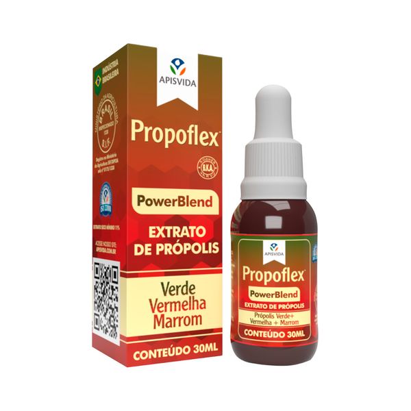 Propoflex Power Blend 30ml Gotas Extrato De Propolis Verde,vermelha E Marrrom