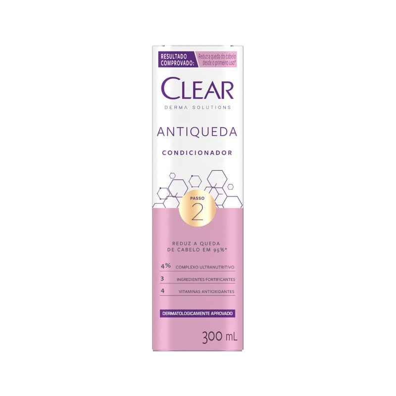 Condicionador Clear Derma Solutions Antiqueda 300ml Passo 2