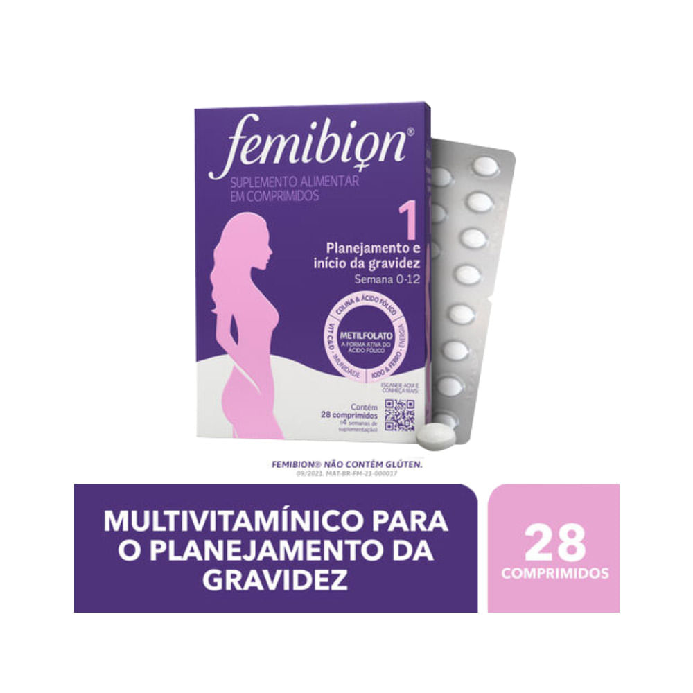Multivitamínico Femibion 1 Planejamento E Início Da Gravidez 28 Comprimidos  - PanVel Farmácias