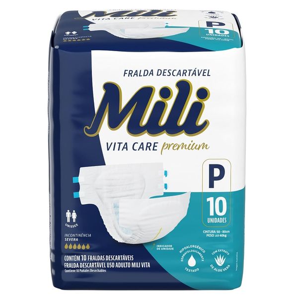 Fralda Mili Vita Adulto P Com 10 Unidades