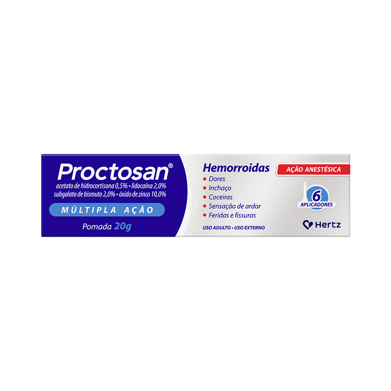Proctosan Pomada 20g Com 6 Aplicadores - precopopular