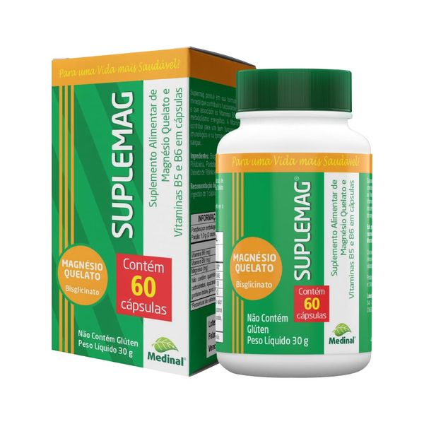 Suplemag Magnesio Quelato Com 60 Capsulas
