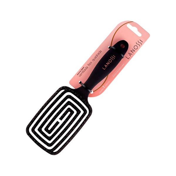 Escova De Cabelo Lanossi Com 1 Ventilada Black Ls0027