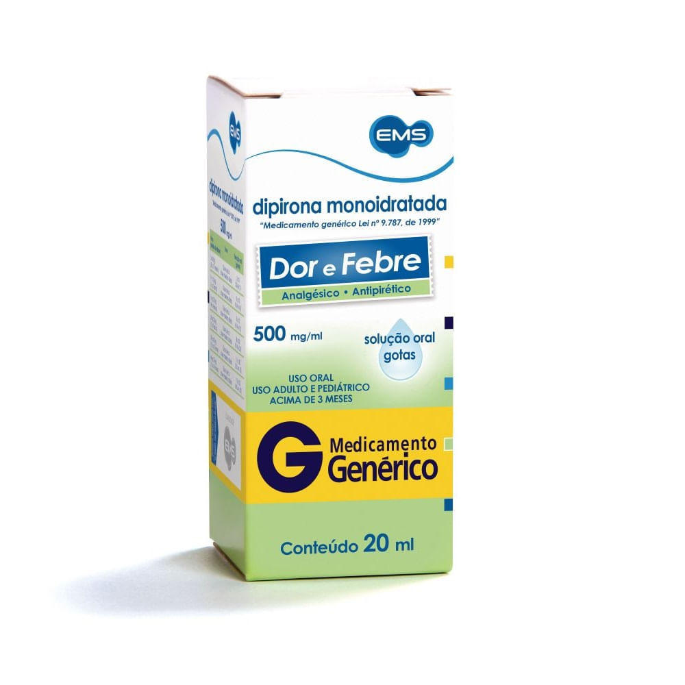 Dipirona Ems 500mg Gotas 20ml