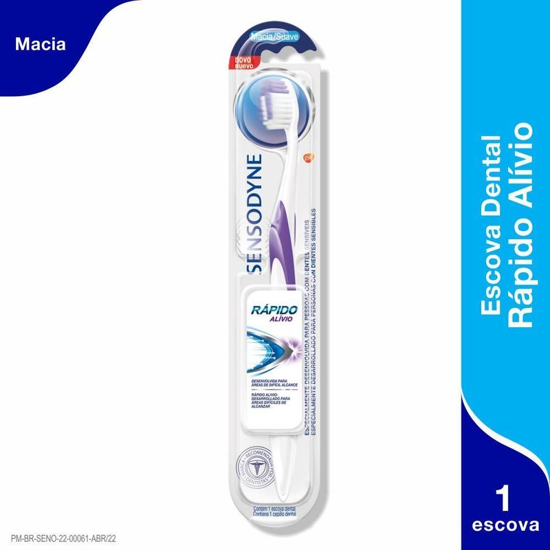 Sensodyne Escova De Dente Macia Rapido Alivio Para Dentes Sensiveis
