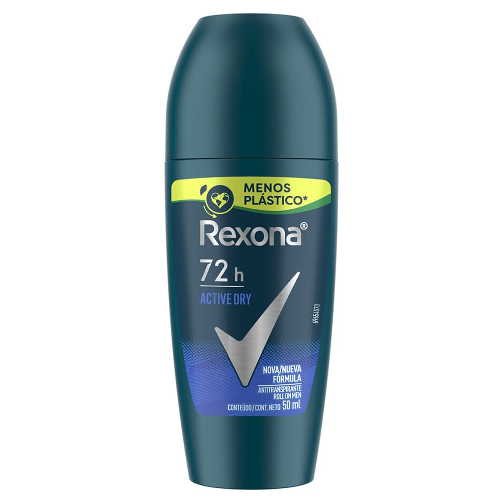 Desodorante Rexona Masculino Roll On Active Dry 50ml