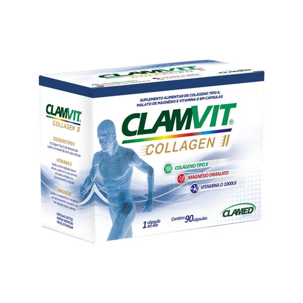 Suplemento Alimentar Clamvit Collagen Ii 90 Cápsulas Suplemento Alimentar Clamvit Collagen Ii 90 Capsulas
