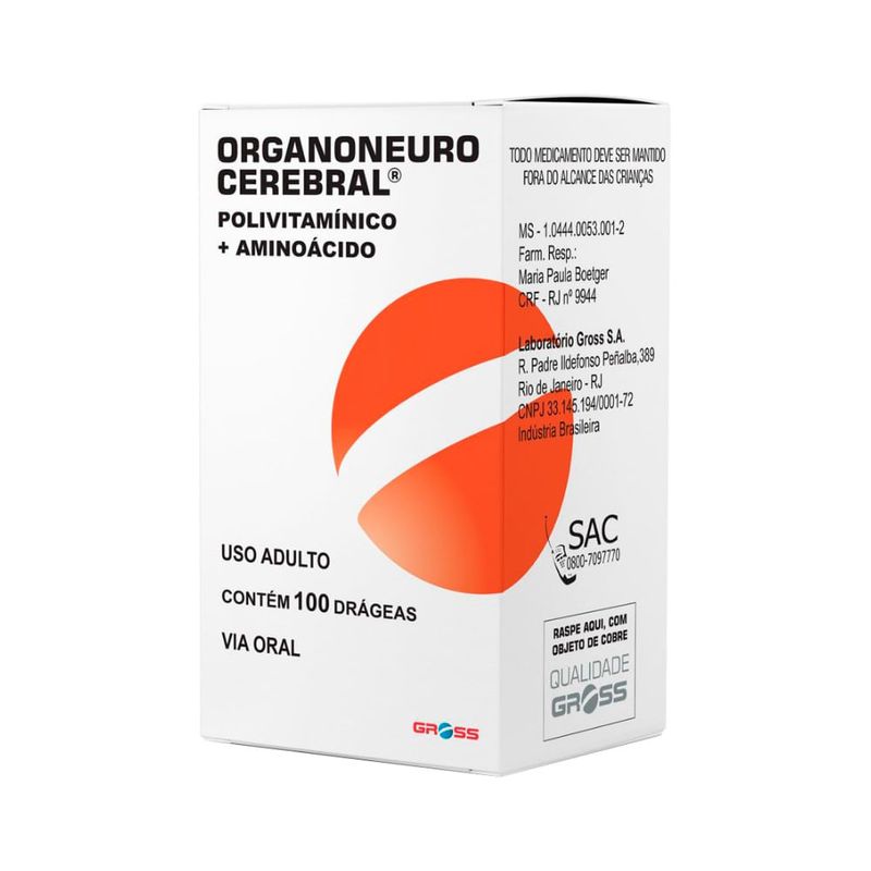 Organoneuro Cerebral Com 100 Drageas
