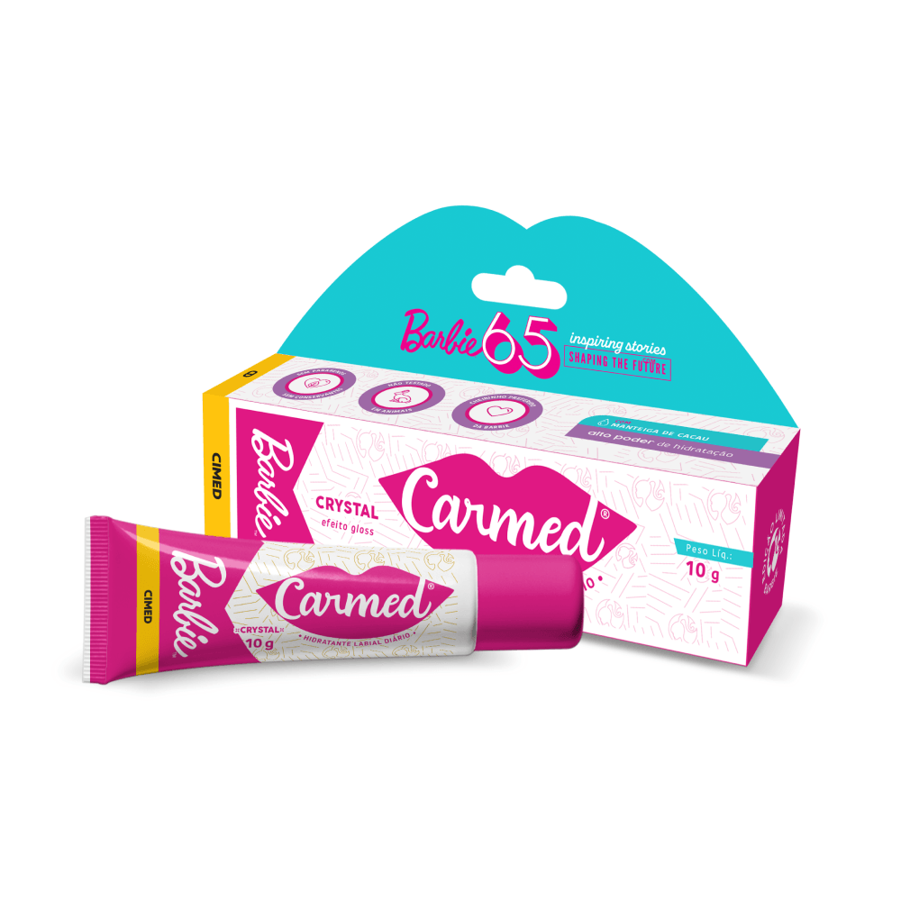 Hidratante Labial Carmed Barbie Crystal 10g