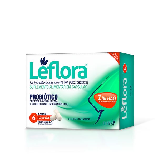 Leflora Lactobacillus Com 6 Capsulas