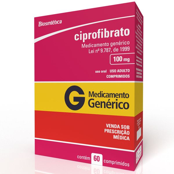 Ciprofibrato 100mg Adulto Com 60 Comprimidos Biosintética Genérico Ciprofibrato 100mg Adulto Com 60 Comprimidos Biosintetica Generico