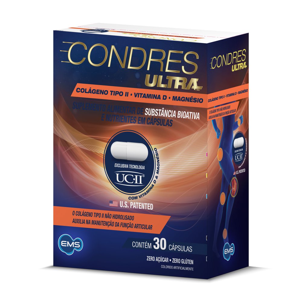 Colágeno Tipo Ii Vitamina D E Magnésio Condres Ultra 30 Cápsulas