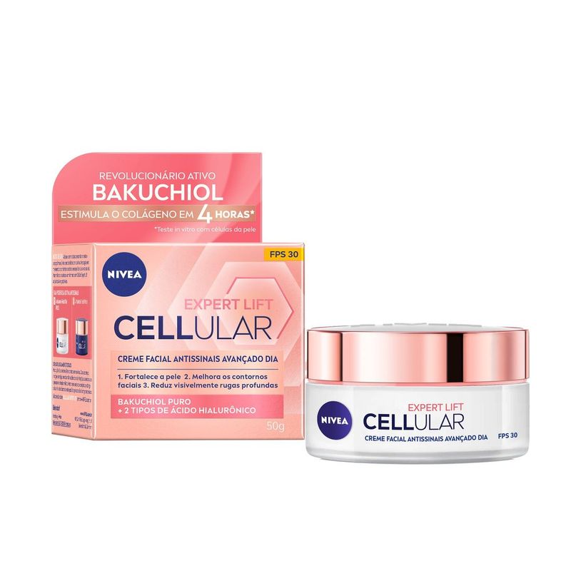 Creme Facial Antissinais Avancado Dia Fps30 Nivea Cellular Expert Lift 50g