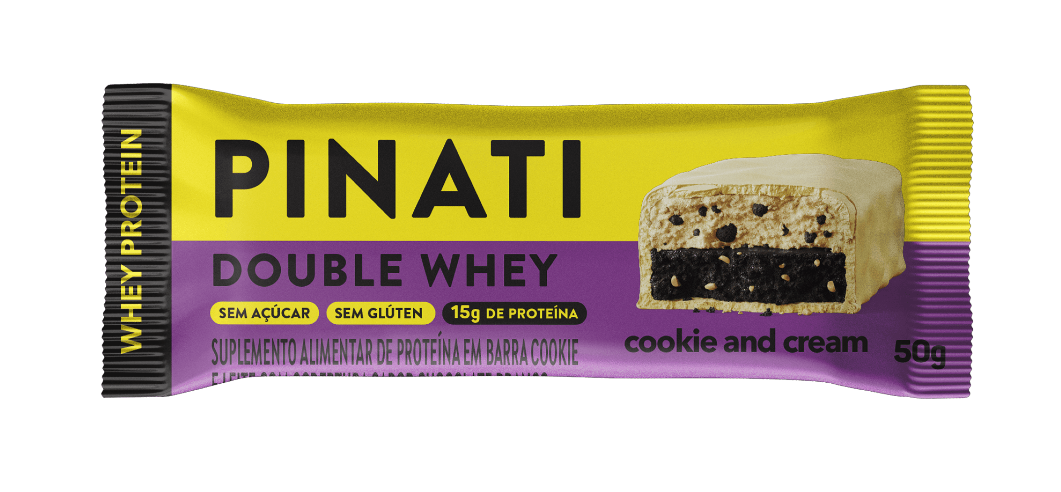 Barra Pinati Double Whey 50gr Cookie And Cream