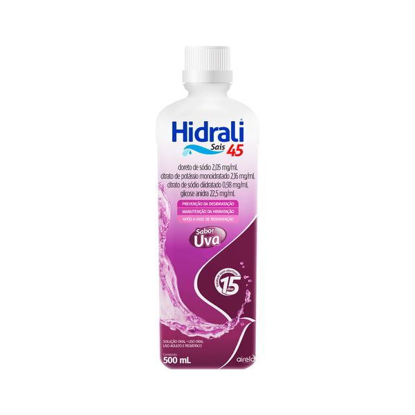 Hidrali Sais 45 Solucao Oral Uva 500ml
