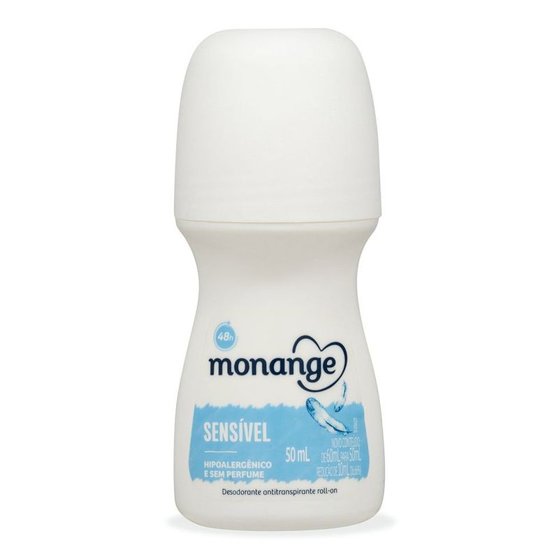 Desodorante Monange Feminino 50ml Roll On Sensivel