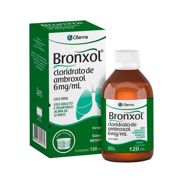 Bronxol Cloridrato De Ambroxol 6mg/ml 120ml Xarope Adulto Sabor Menta Cifarma
