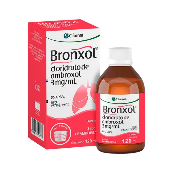 Bronxol Cloridrato De Ambroxol 3mg/ml 120ml Xarope Infantil Sabor Framboesa Cifarma