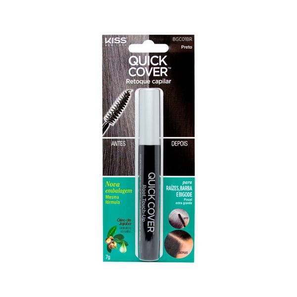 Tintura Kiss Retoque Quick Cover 7gr Preto