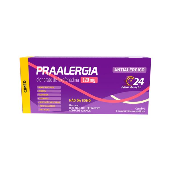 Praalergia Com 6 Comprimidos Revestidos 120mg