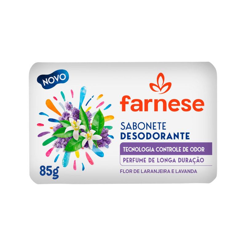 Sabonete Desodorante Farnese Flor De Laranjeira E Lavanda 85g