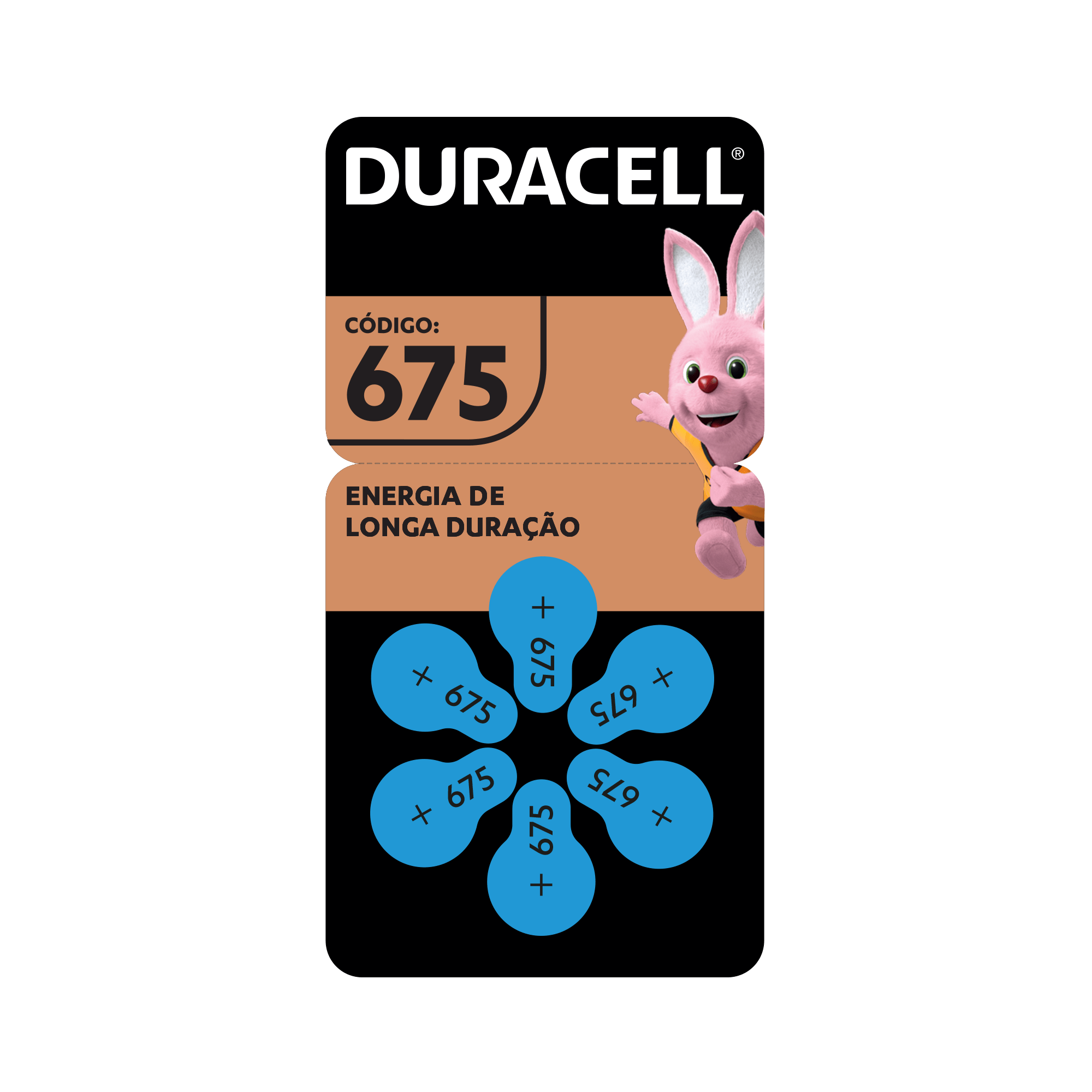 Pilha Auditiva Codigo 675 Duracell Com 6 Unidades