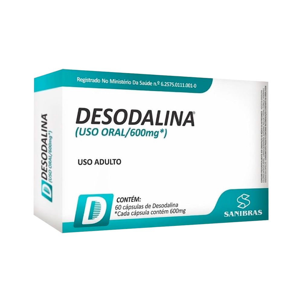 Desodalina 600mg Com 60 Capsulas Sanibras