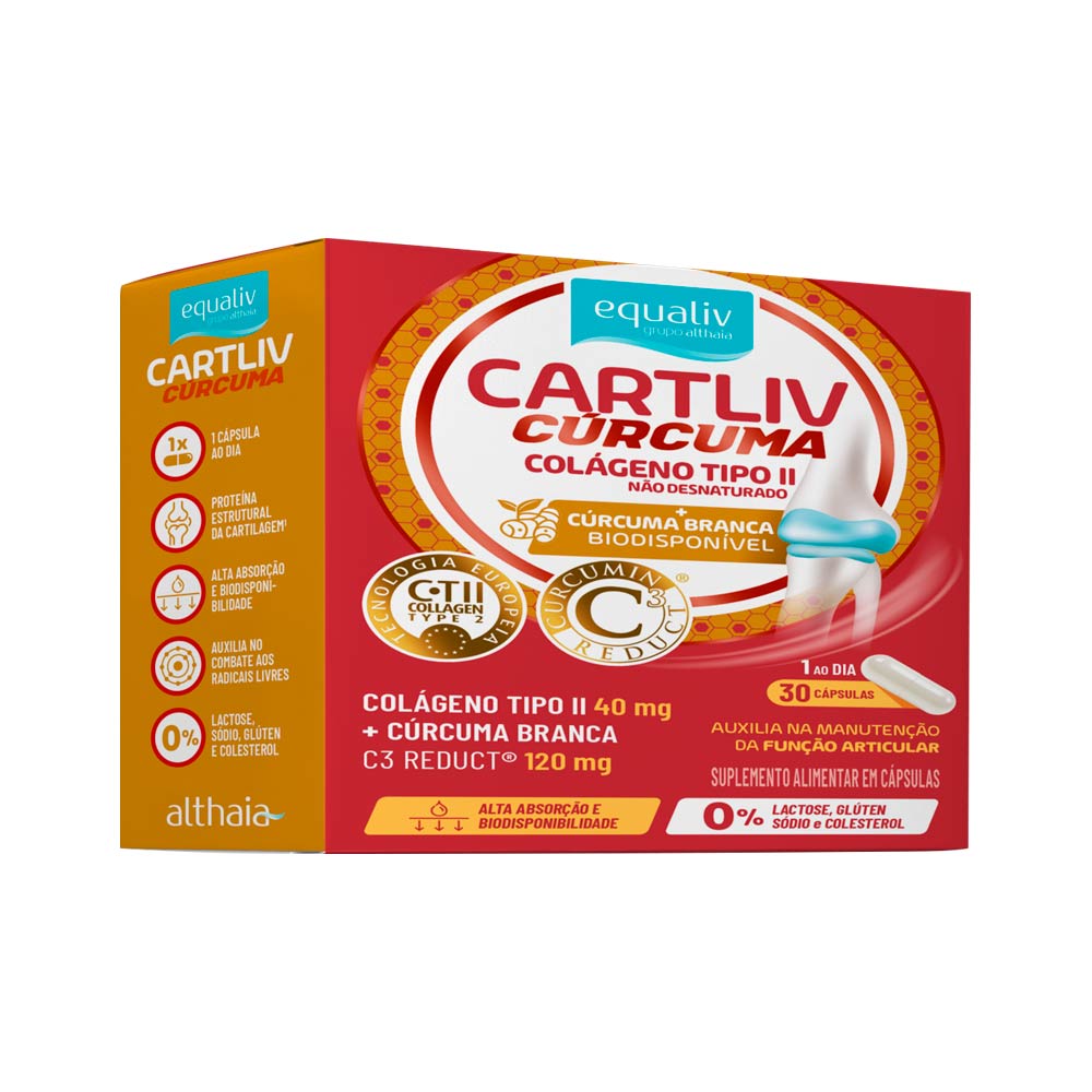 Suplemento Alimentar Equaliv Cartliv Curcuma Com 30 Capsulas