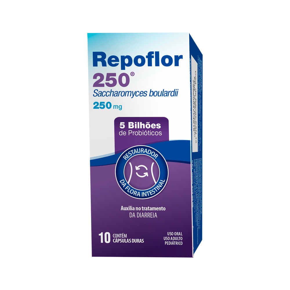 Repoflor Com 10 Capsulas Duras 250mg