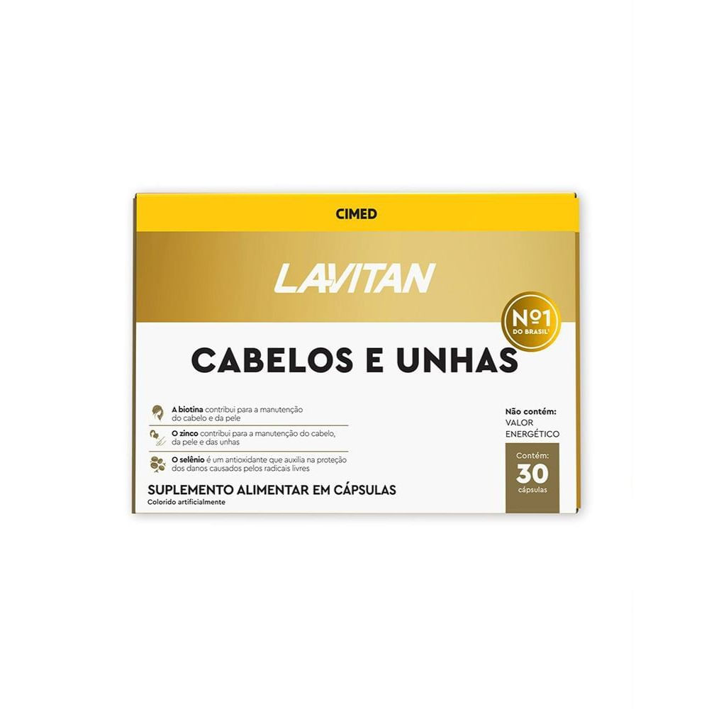 Lavitan Cabelos E Unhas Com 30 Cápsulas