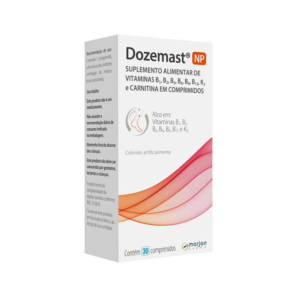 Suplemento Alimentar Dozemast Np Com 30 Comprimidos Marjan Farma