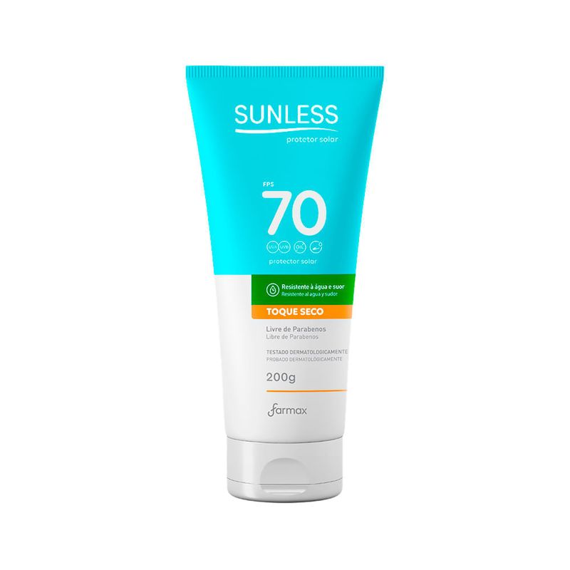 Protetor Solar Sunless Fps70 Toque Seco 200gr
