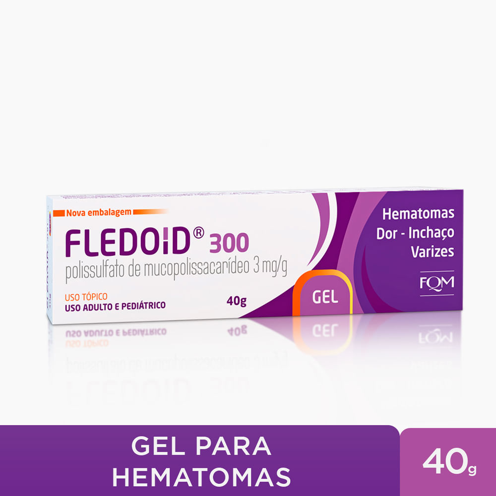 Fledoid 300 Gel 40g - Gel Para Hematomas, Dor, Inchaço E Varizes