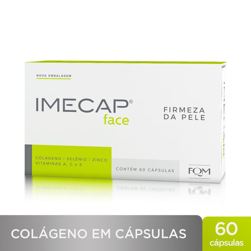Imecap Face 60 Capsulas - Nutraceutico Colageno Hidrolisado P/ Firmeza Da Pele