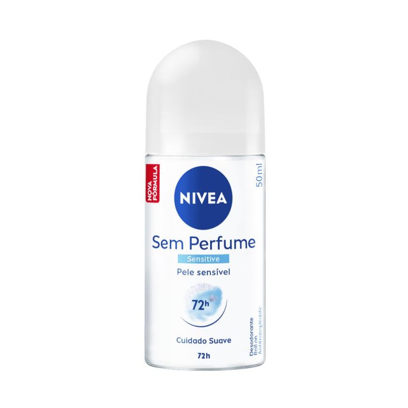 Desodorante Nivea Feminino Roll On Sem Perfume Sensitive 50ml