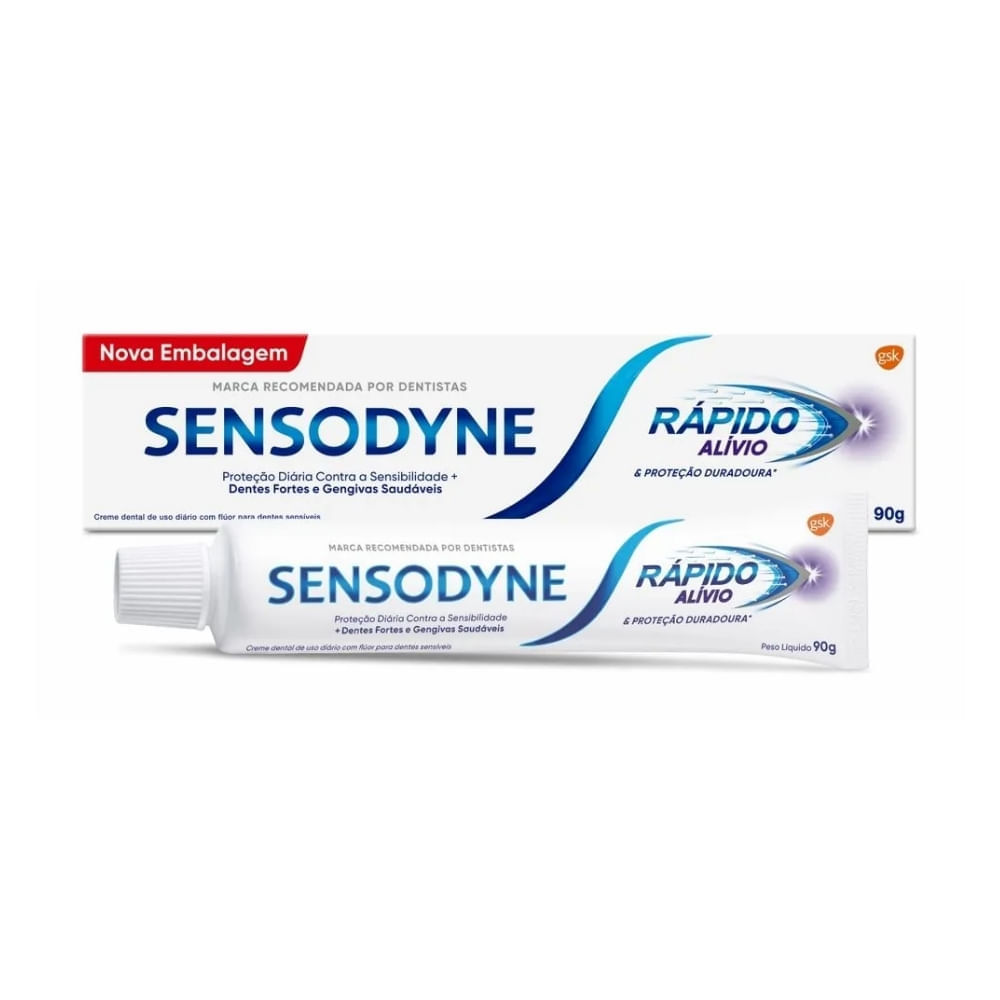 Sensodyne Rápido Alívio Para Dentes Sensíveis Em 60 Segundos Para Sensibilidade Nos Dentes, 90g