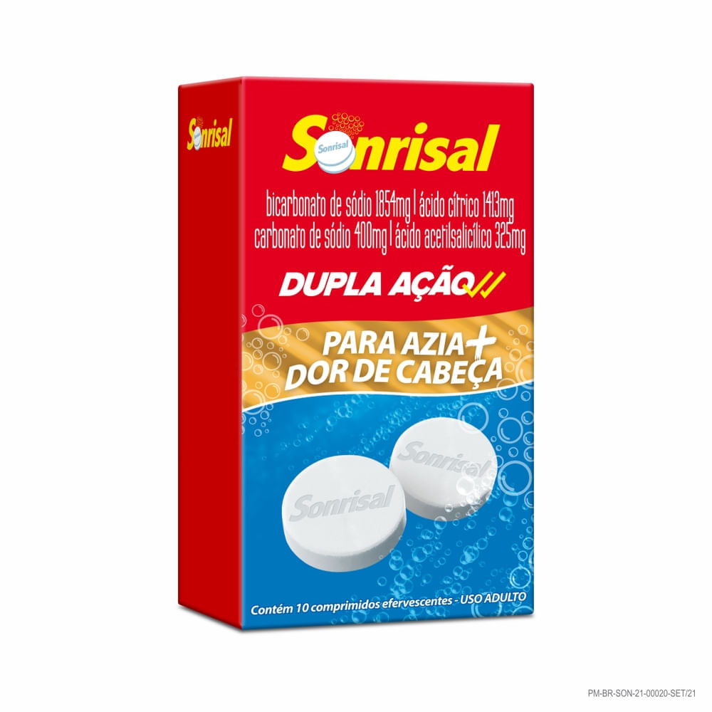 Sonrisal Com 5 Cartelas Com 2 Comprimidos Efervescentes