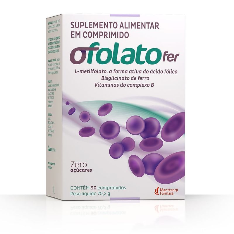 Ofolato + Ferro 90 Comprimidos