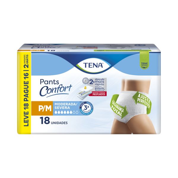 Roupa Íntima Tena Pants Confort P/m Leve 18 Pague 16 Unidades Roupa Intima Tena Pants Confort P/m Leve 18 Pague 16 Unidades
