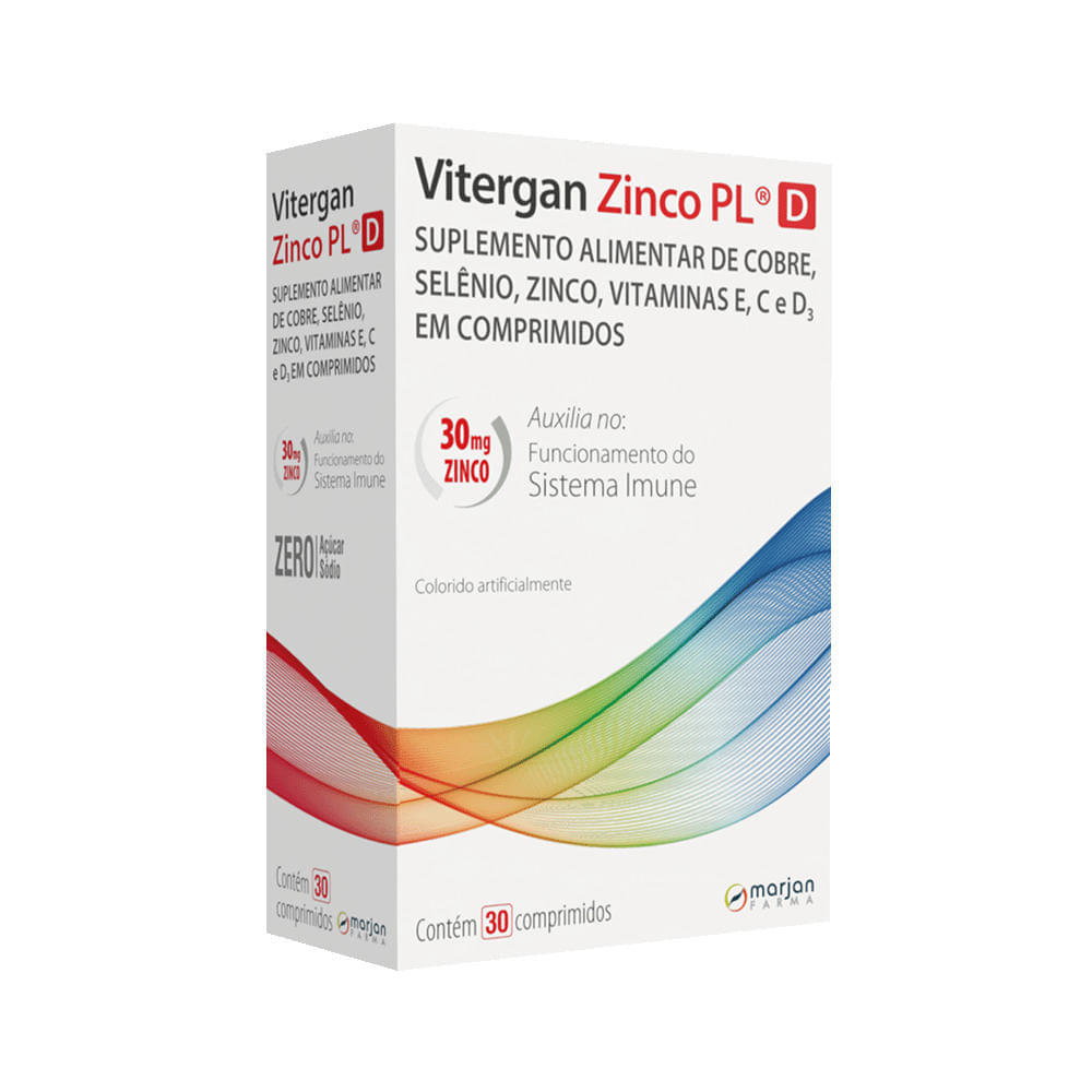 Vitergan Zinco Pl D Com 30 Comprimidos