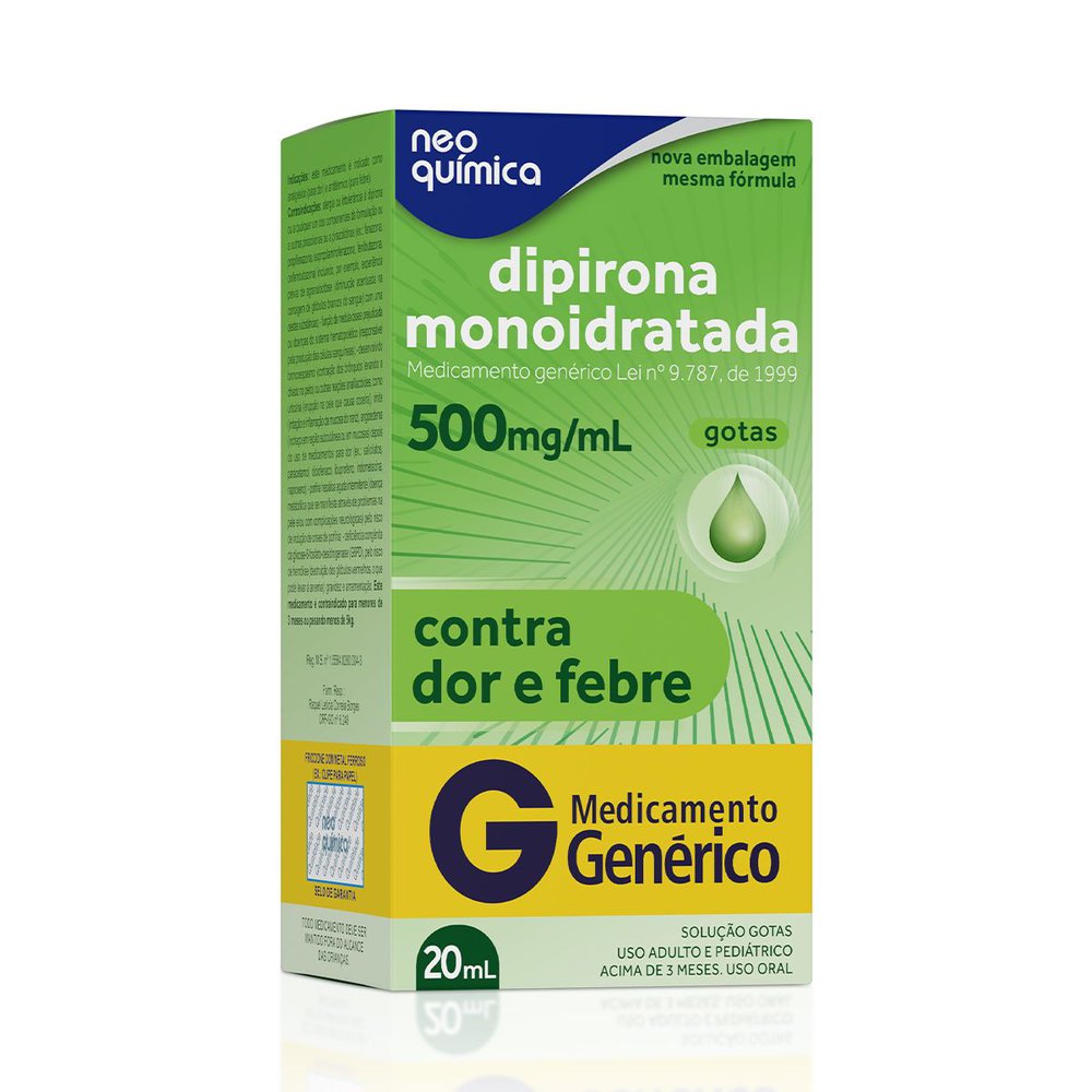Dipirona 500mg/ml Neo Química Solução Gotas Sabor Abacaxi 20ml — foto 3
