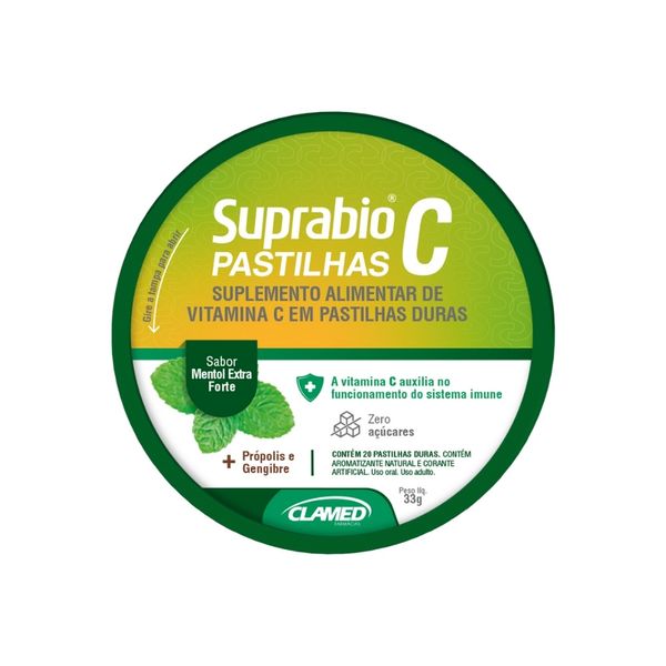 Suprabio C Mentol Extra Forte 20 Pastilhas Duras
