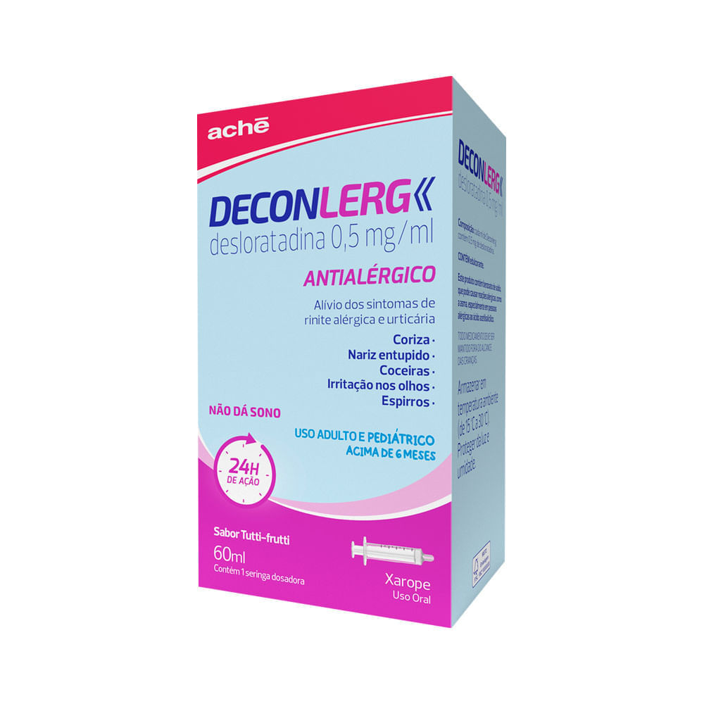 Deconlerg Desloratadina 0,5mg Xarope Tutti-frutti 60ml + Seringa