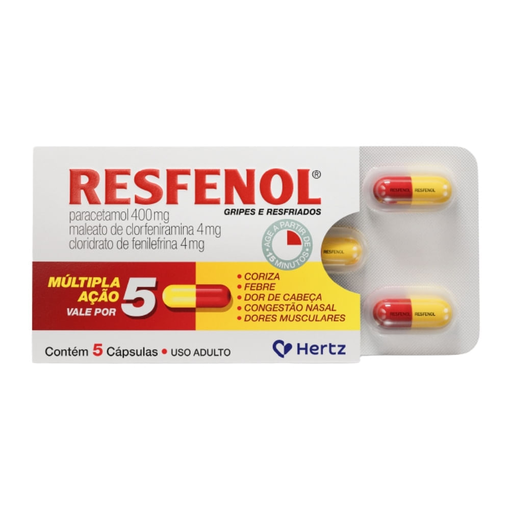 Resfenol Com 5 Cápsulas