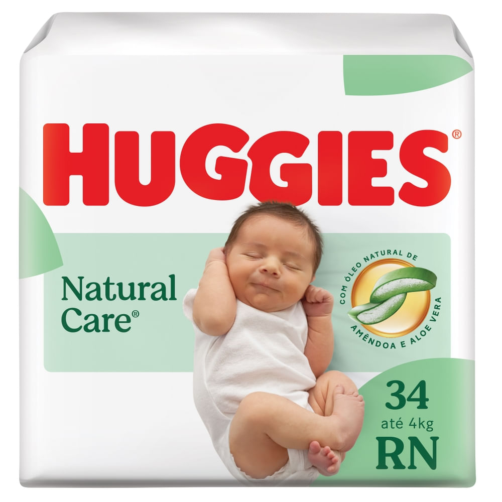 Fralda Huggies Rn Natural Care 34 Unidades