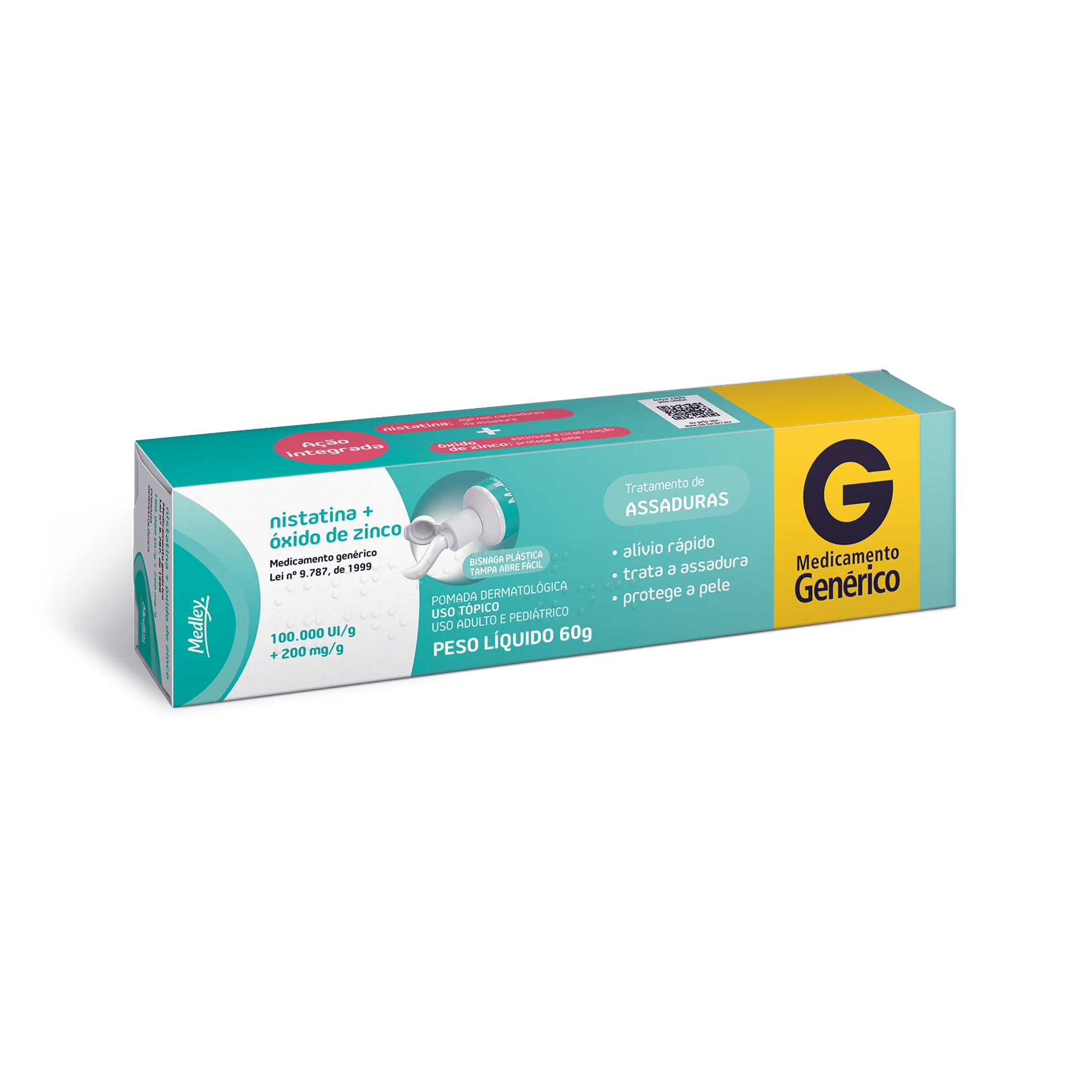 Nistatina + Óxido De Zinco Medley Pomada 60g